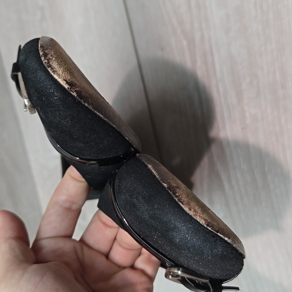 AGL Black Women's Loafers with Buckle Detail The Pointed Toe Shoes Sz 36/6 - Picture 6 of 13